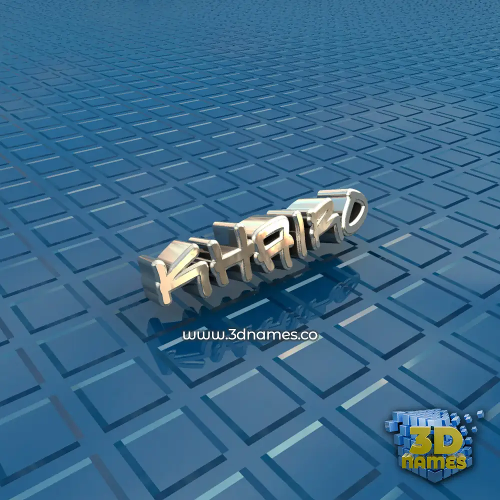 khairo in Blue Bling style - 3D name wallpaper