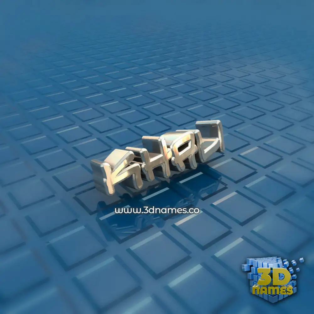 khali in Blue Bling style - 3D name wallpaper
