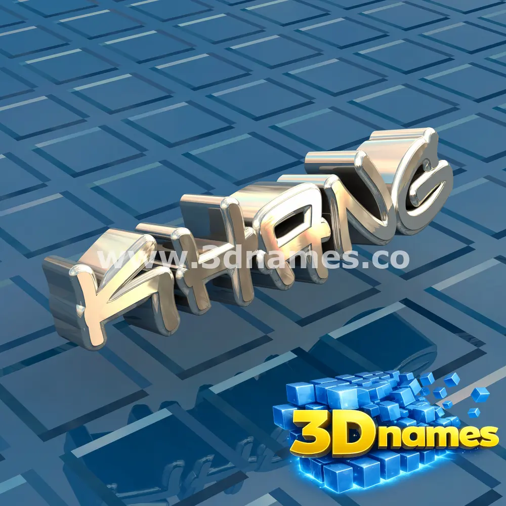 khang in Blue Bling style - 3D name wallpaper