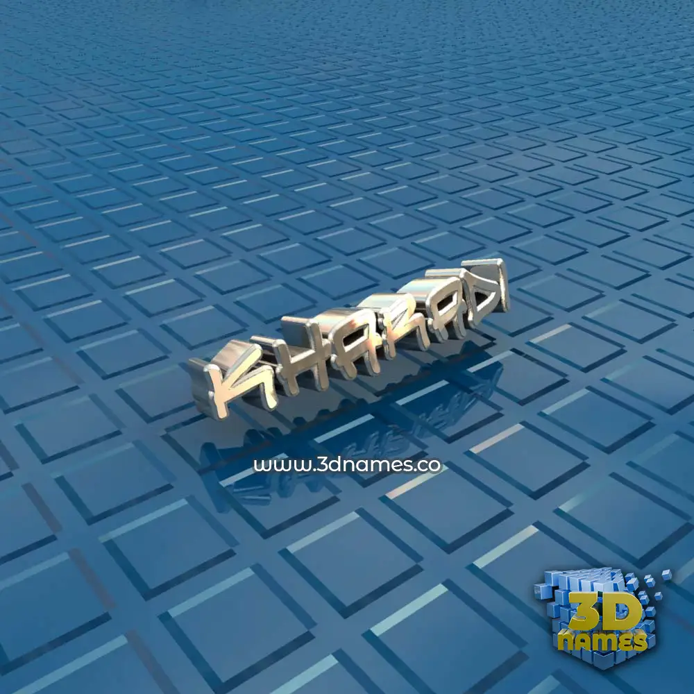 kharadi in Blue Bling style - 3D name wallpaper
