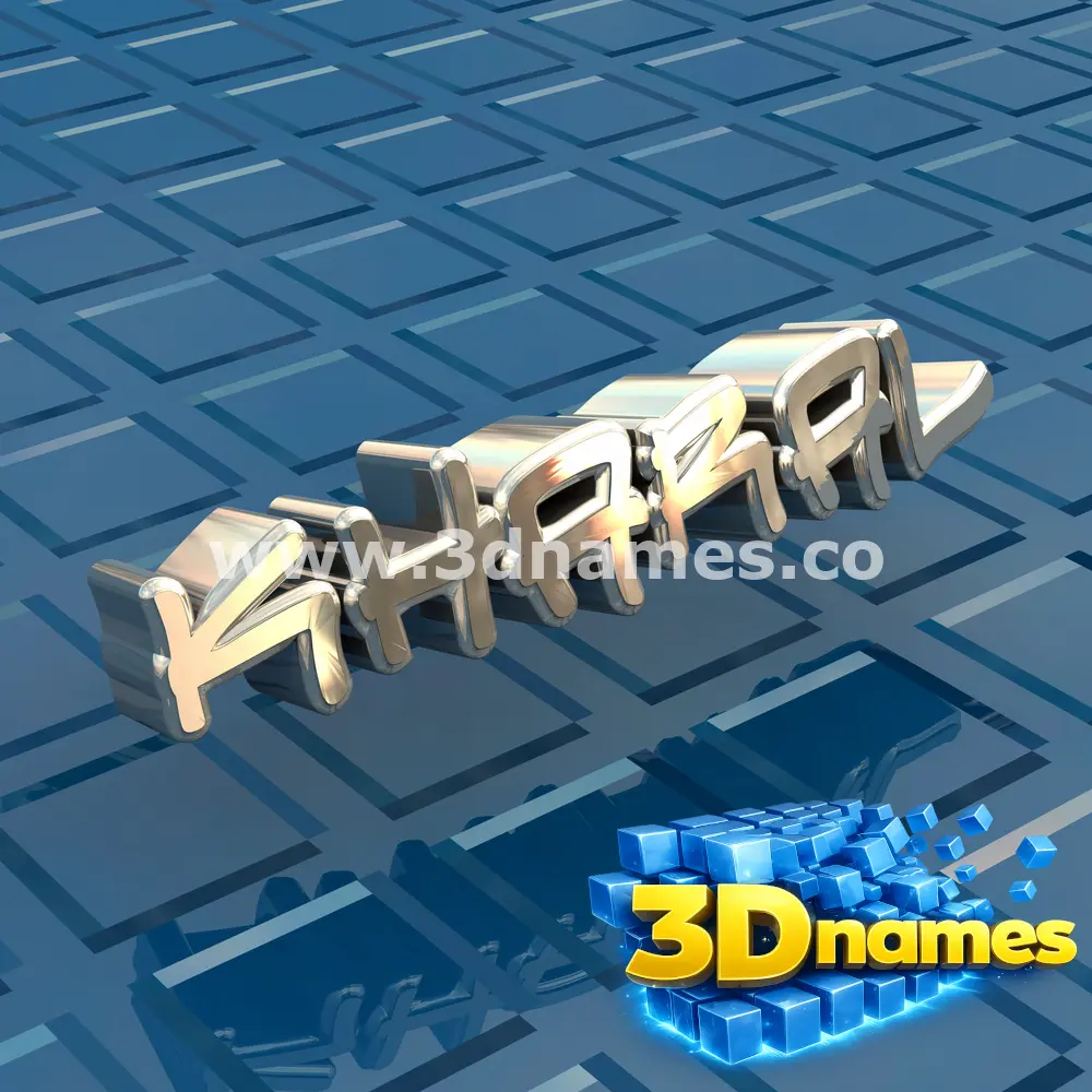 kharal in Blue Bling style - 3D name wallpaper