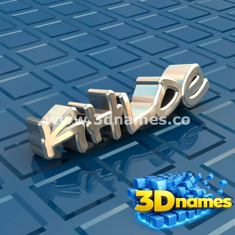 khloe in Blue Bling style - 3D name wallpaper
