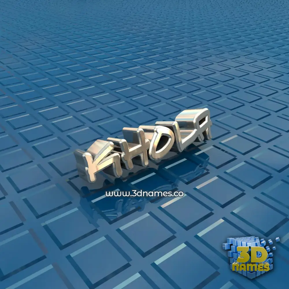 khola in Blue Bling style - 3D name wallpaper