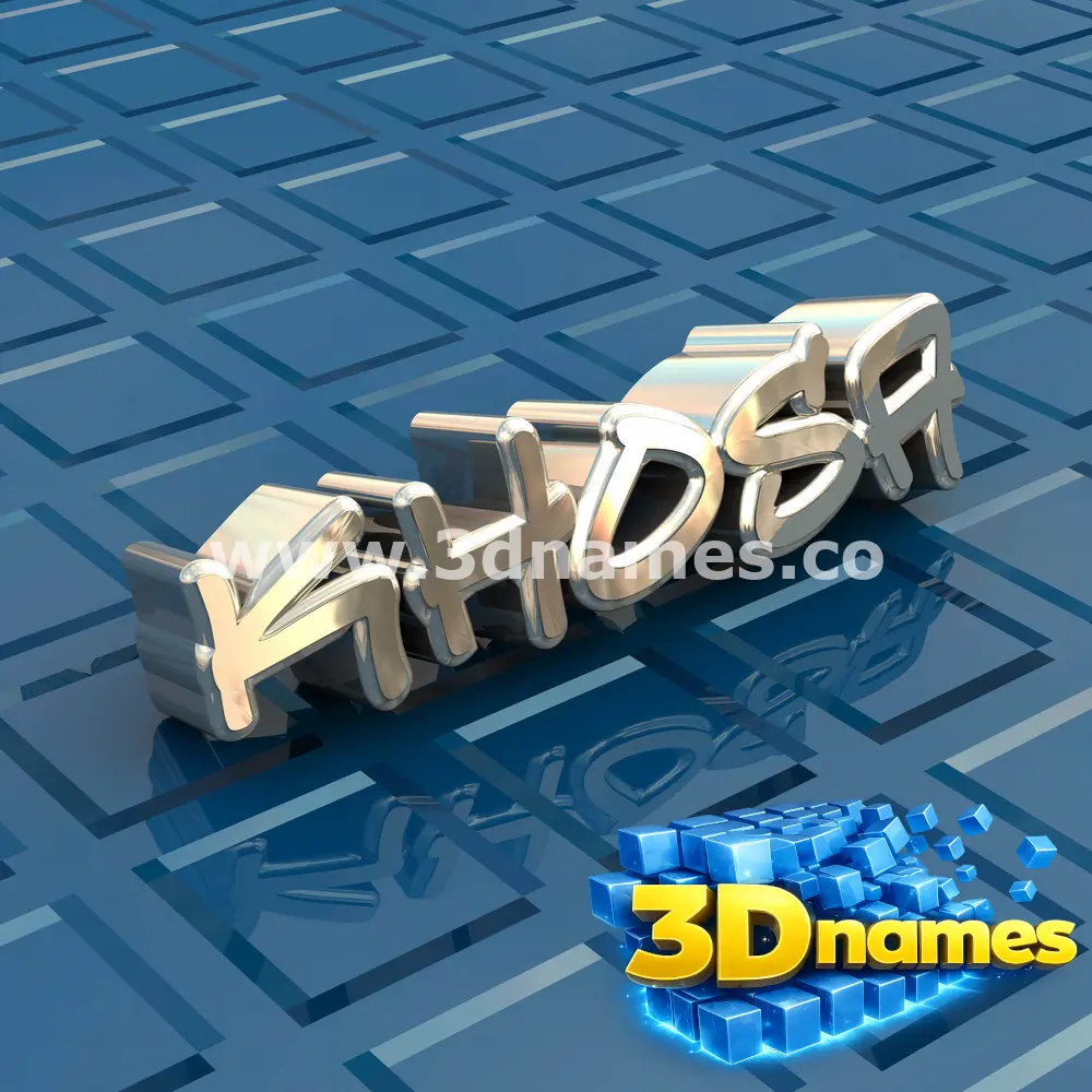 khosa in Blue Bling style - 3D name wallpaper