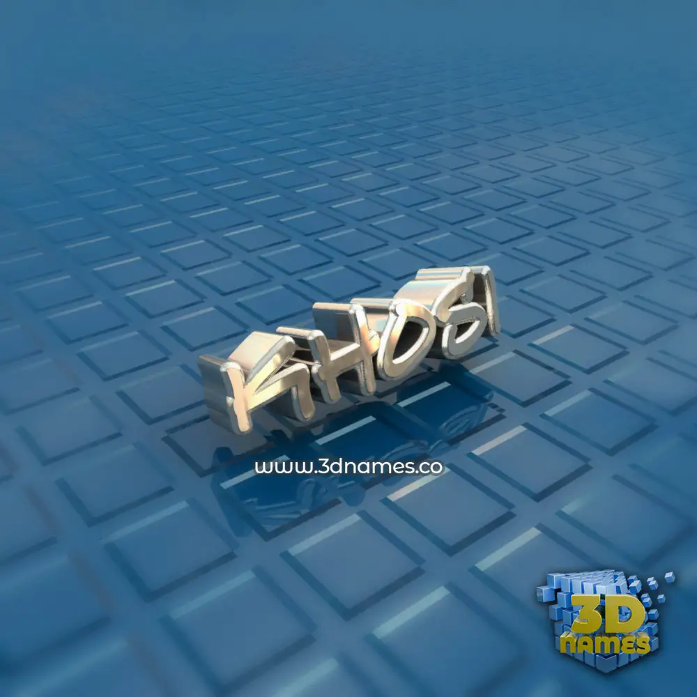 khosi in Blue Bling style - 3D name wallpaper