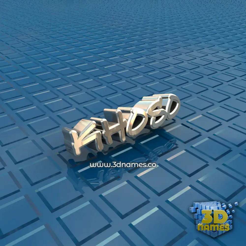 khoso in Blue Bling style - 3D name wallpaper