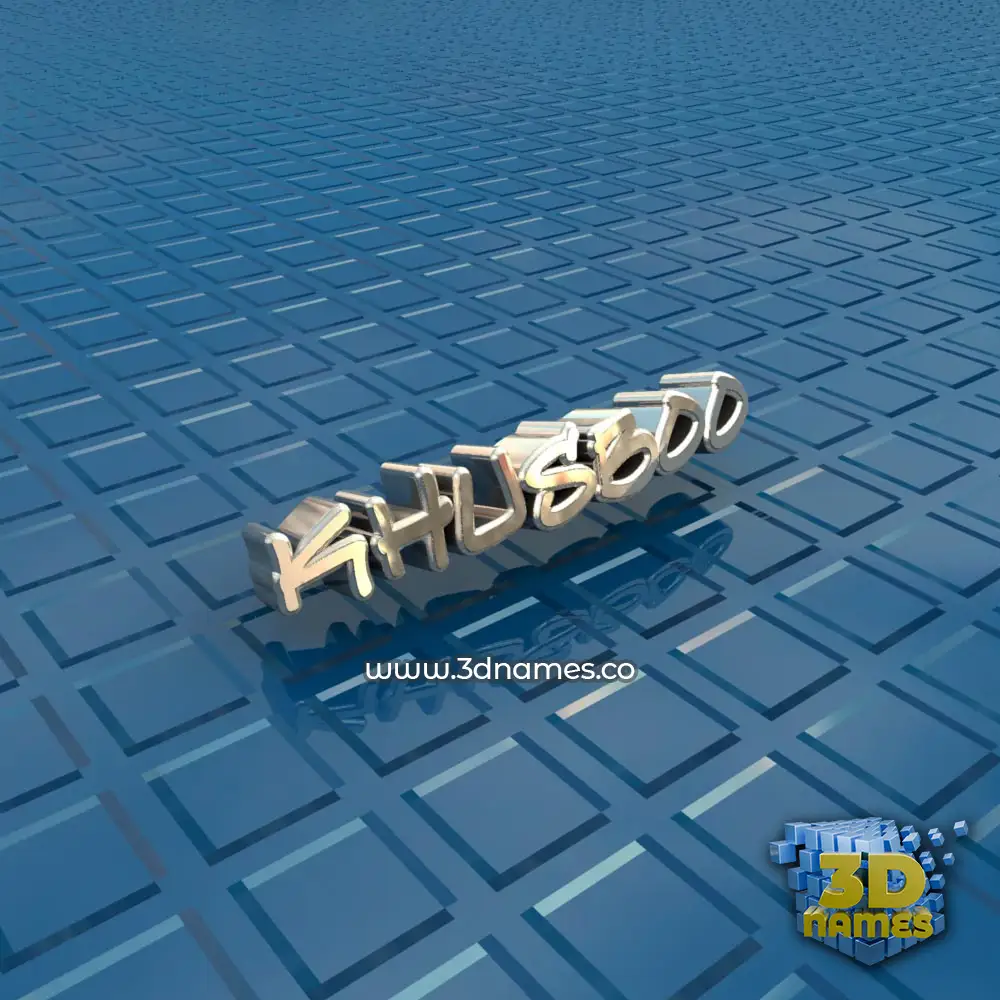 khusboo in Blue Bling style - 3D name wallpaper
