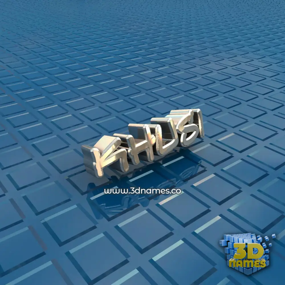 khusi in Blue Bling style - 3D name wallpaper