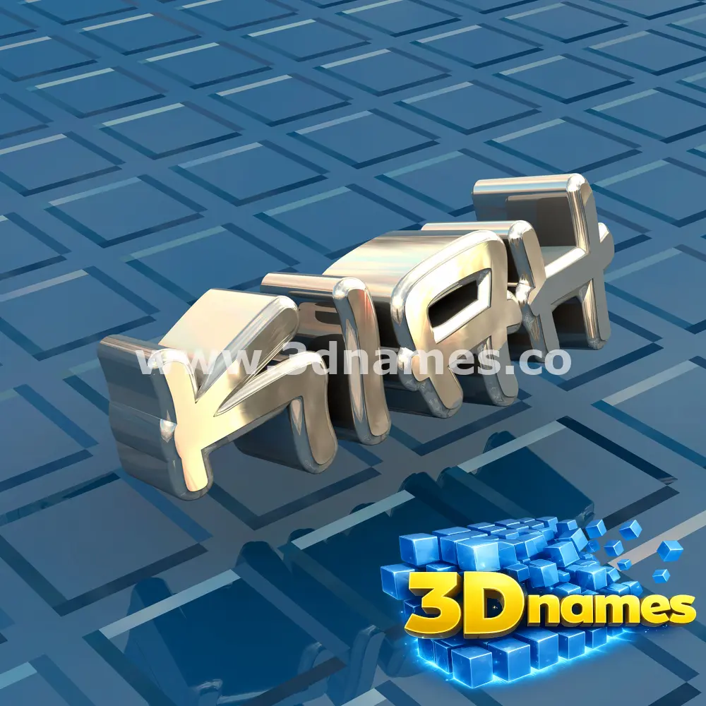 kiah in Blue Bling style - 3D name wallpaper