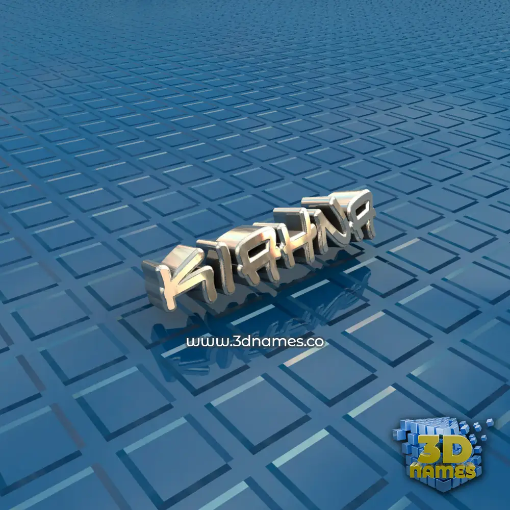 kiahna in Blue Bling style - 3D name wallpaper