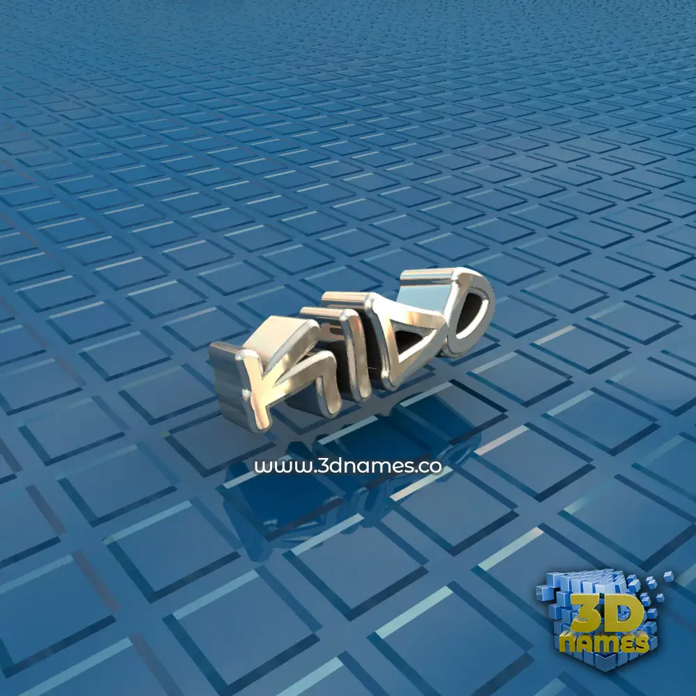 kido in Blue Bling style - 3D name wallpaper