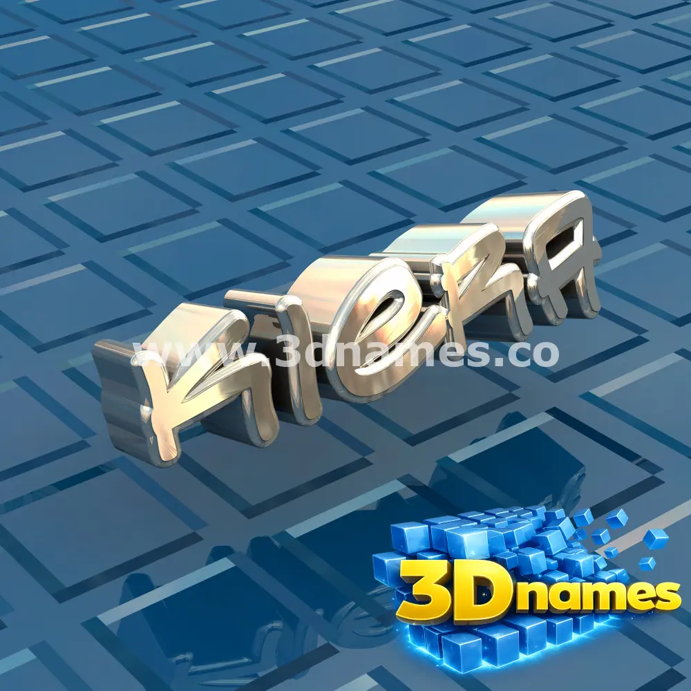 kiera in Blue Bling style - 3D name wallpaper