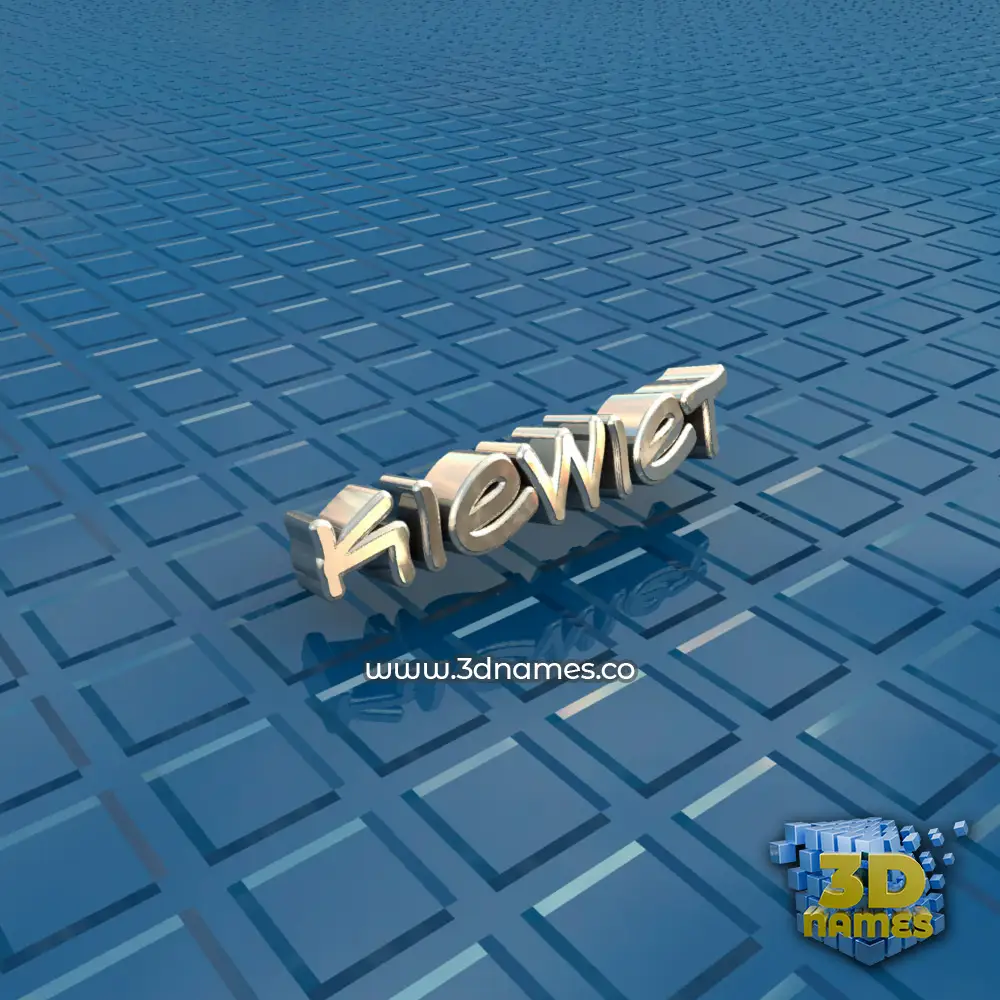 kiewiet in Blue Bling style - 3D name wallpaper