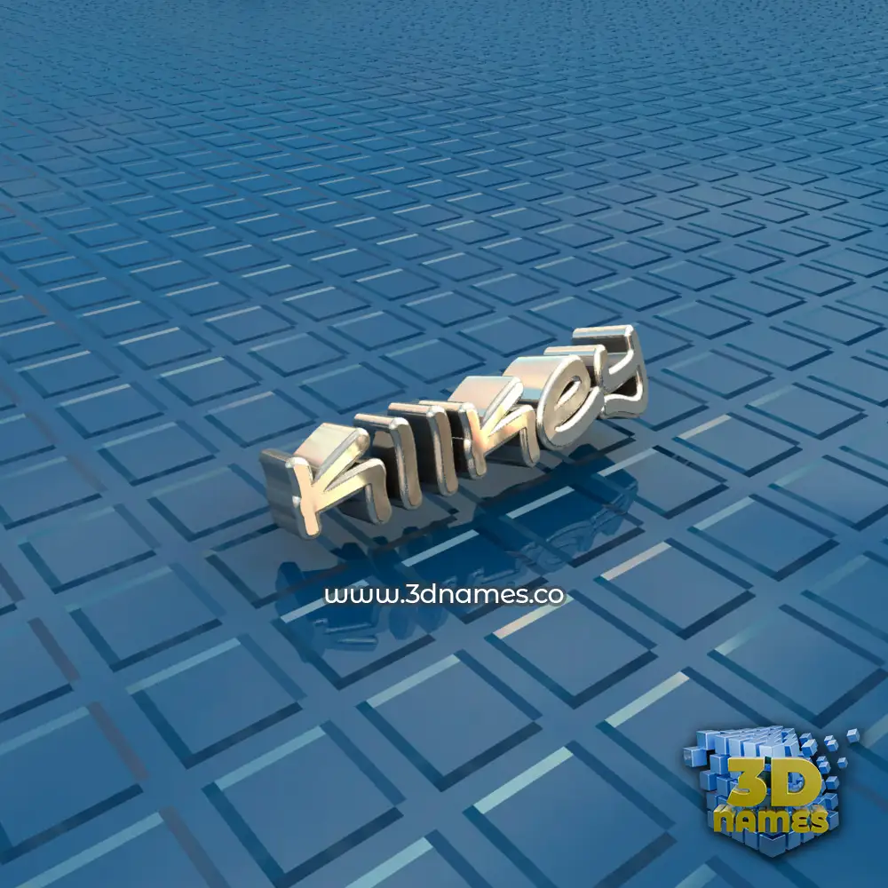 kiikey in Blue Bling style - 3D name wallpaper