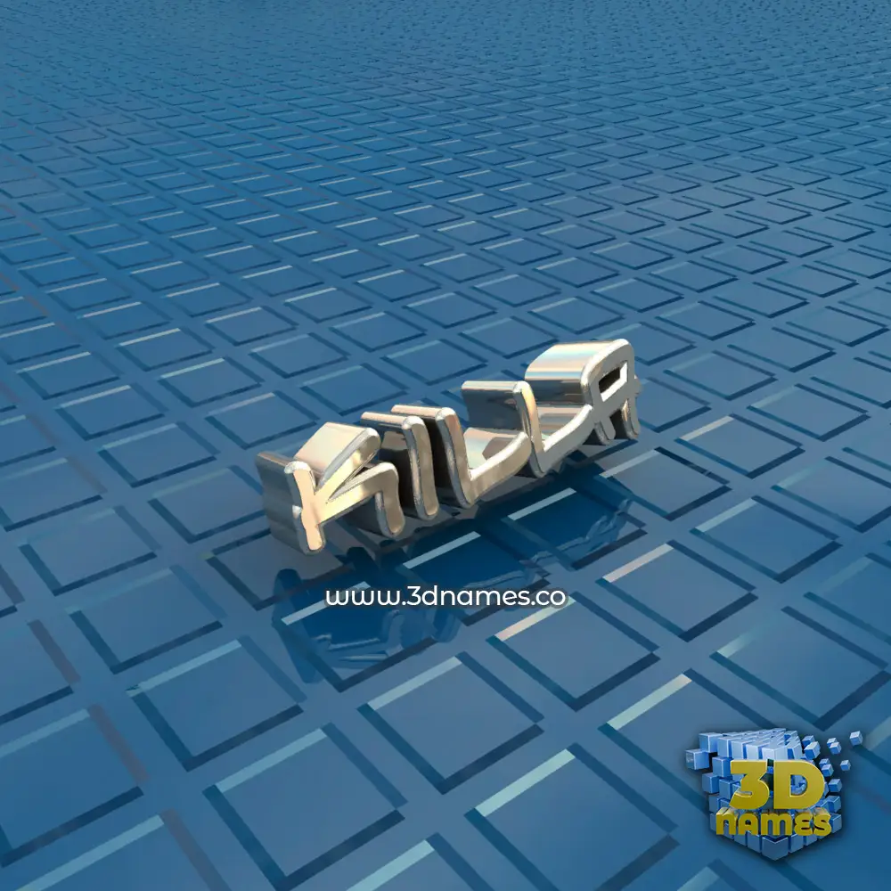 killa in Blue Bling style - 3D name wallpaper