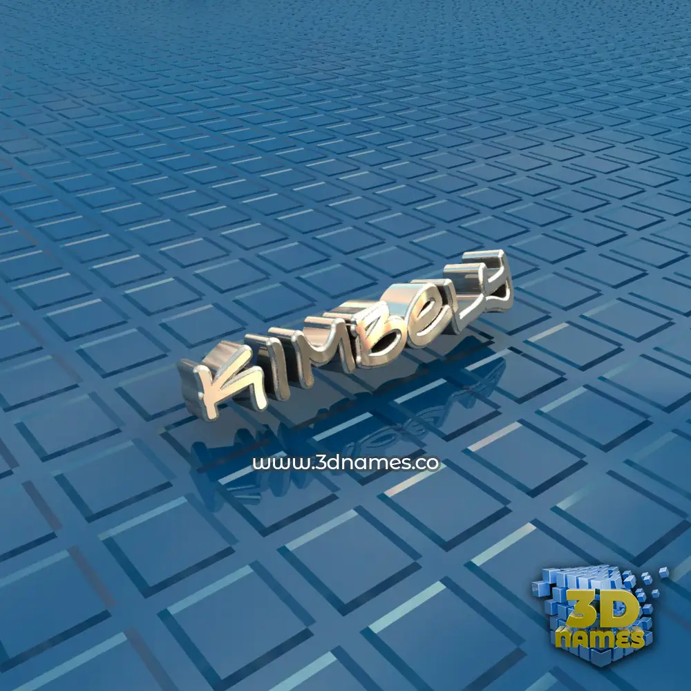kimbely in Blue Bling style - 3D name wallpaper