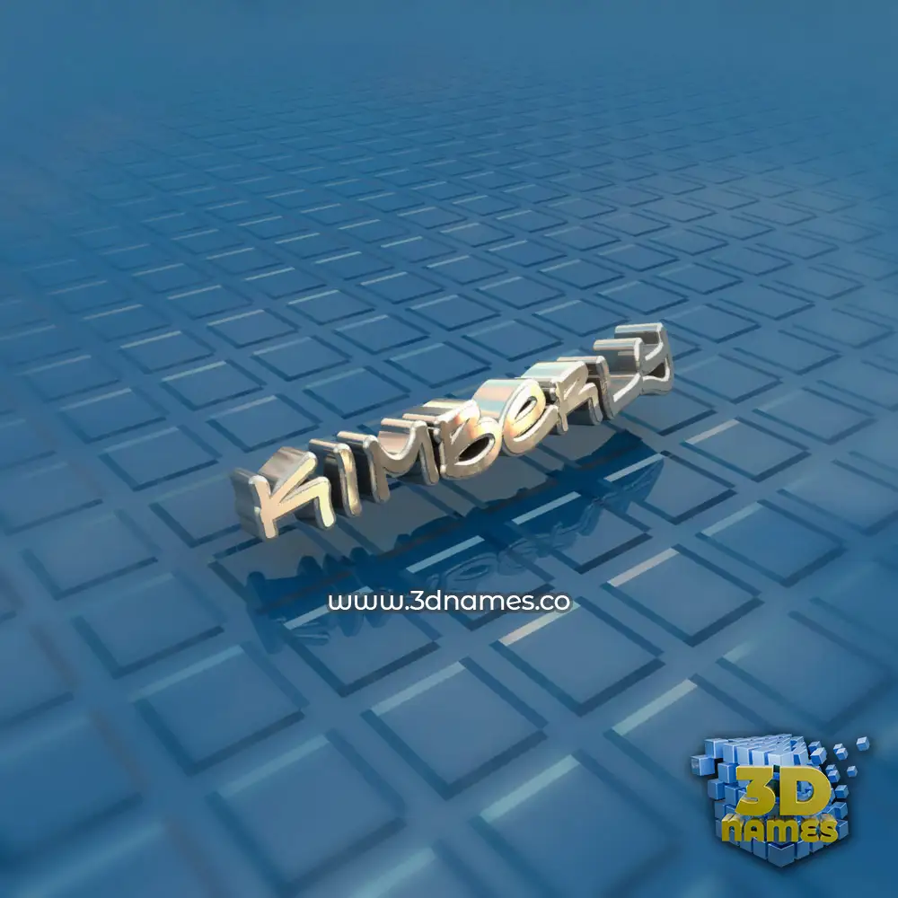 kimberly in Blue Bling style - 3D name wallpaper