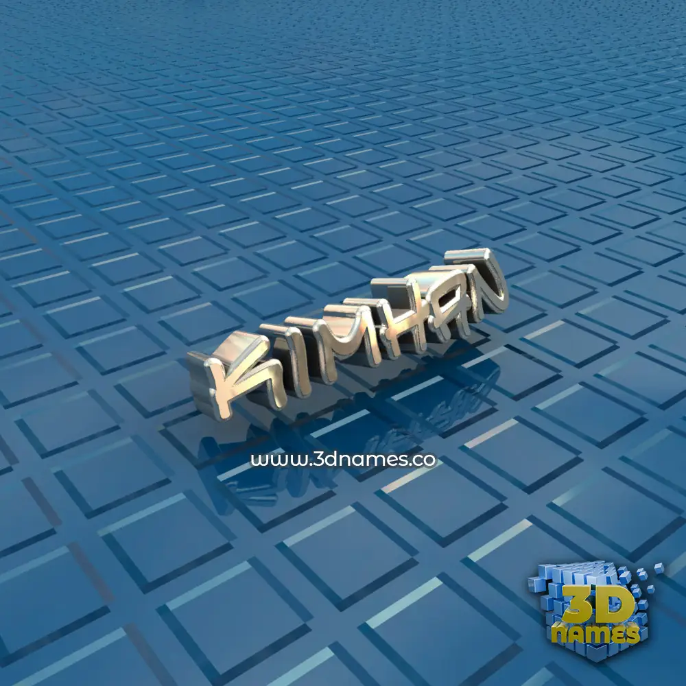 kimhan in Blue Bling style - 3D name wallpaper