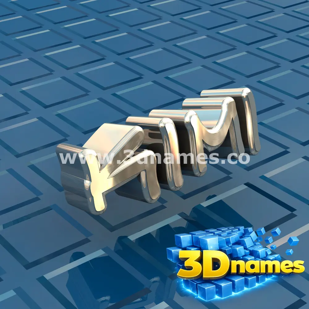 kimi in Blue Bling style - 3D name wallpaper