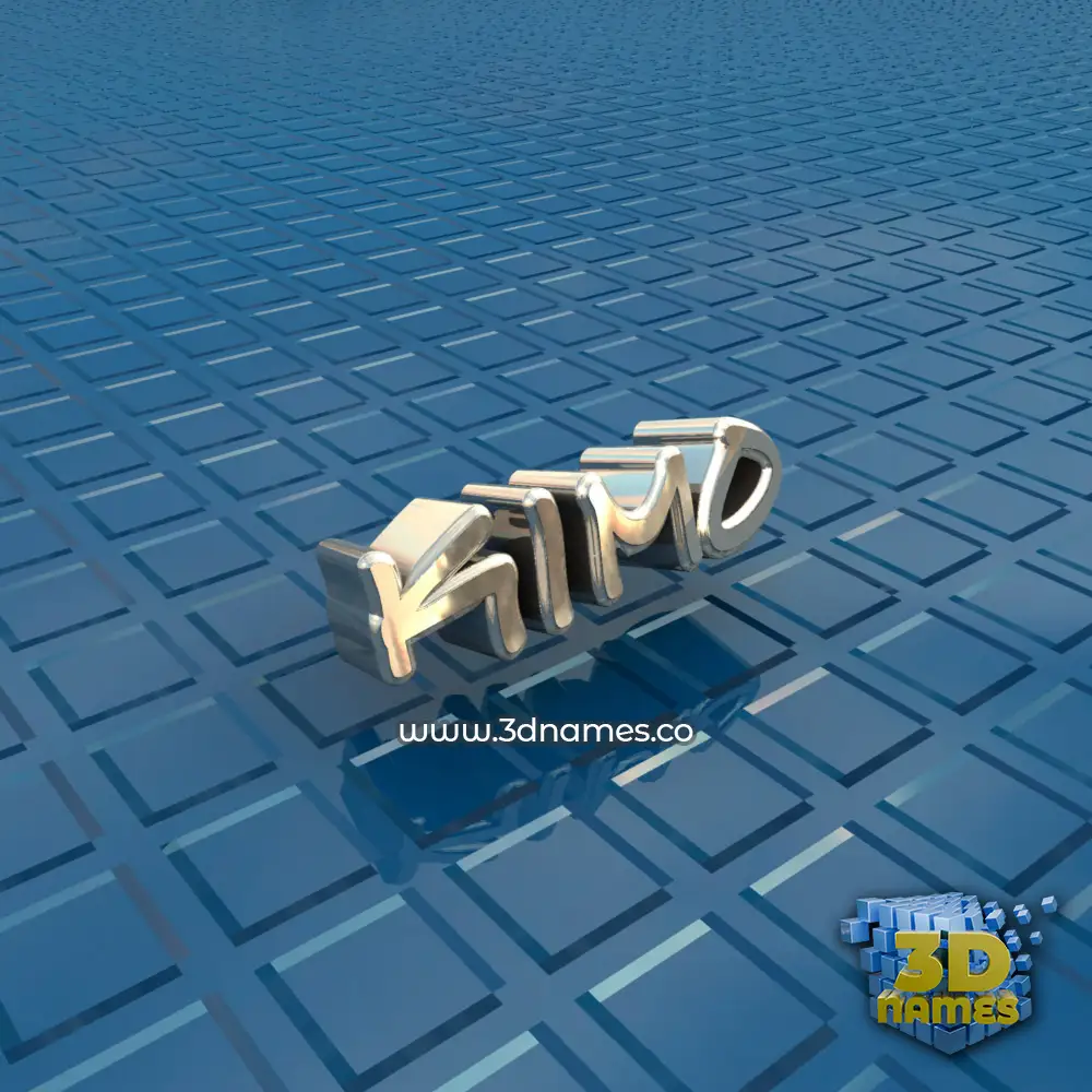 kimo in Blue Bling style - 3D name wallpaper