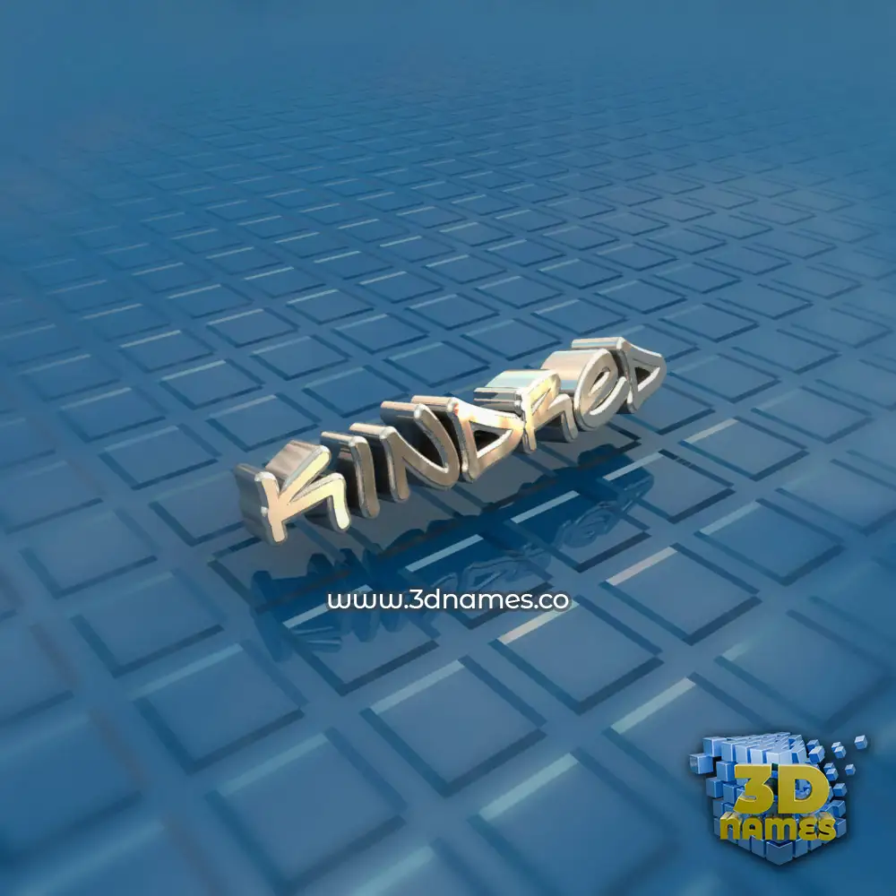 kindred in Blue Bling style - 3D name wallpaper