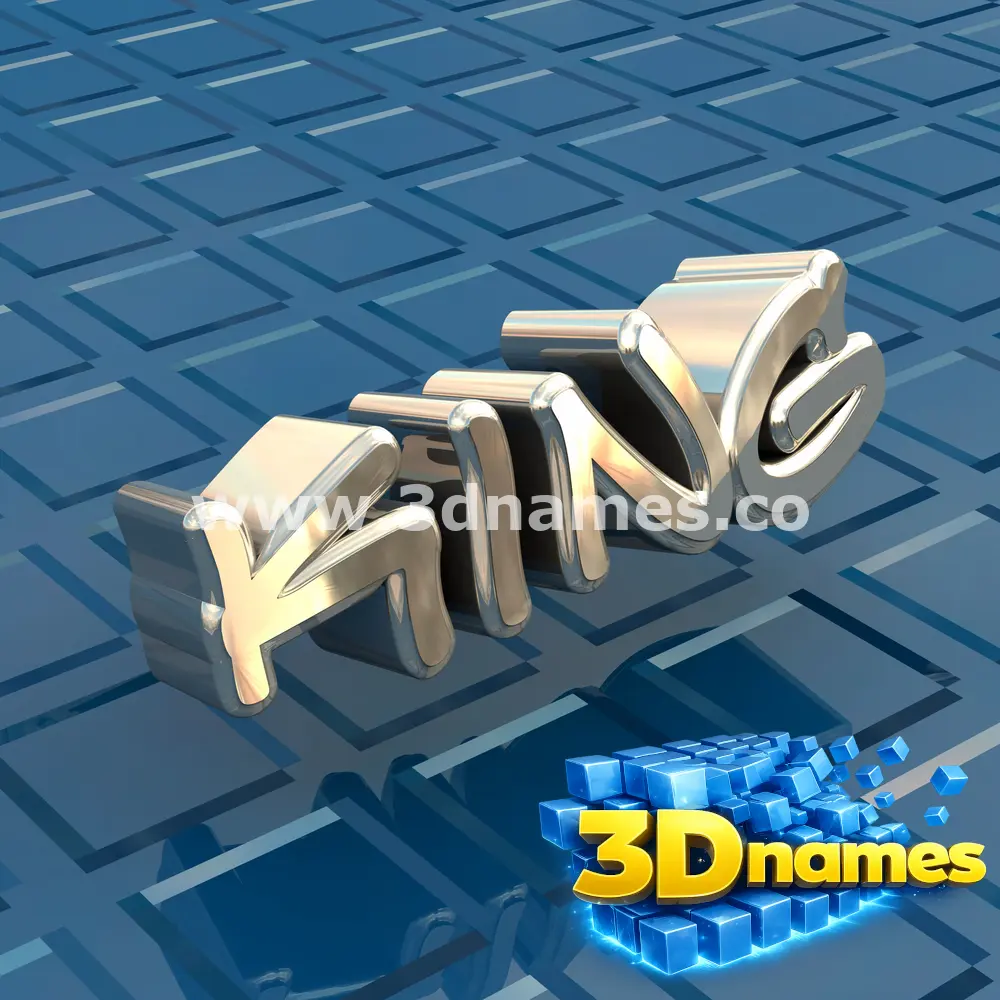 king in Blue Bling style - 3D name wallpaper