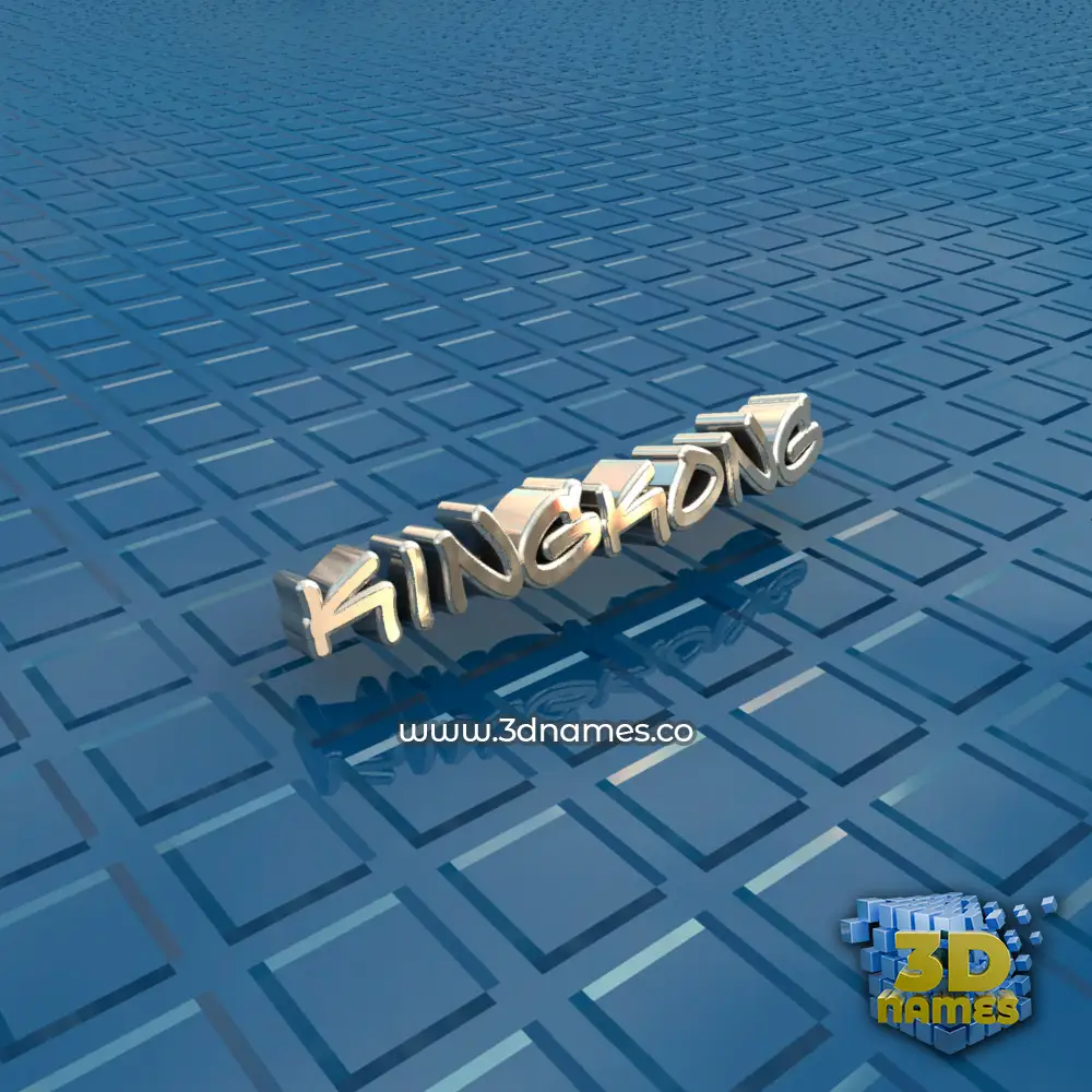 kingkong in Blue Bling style - 3D name wallpaper