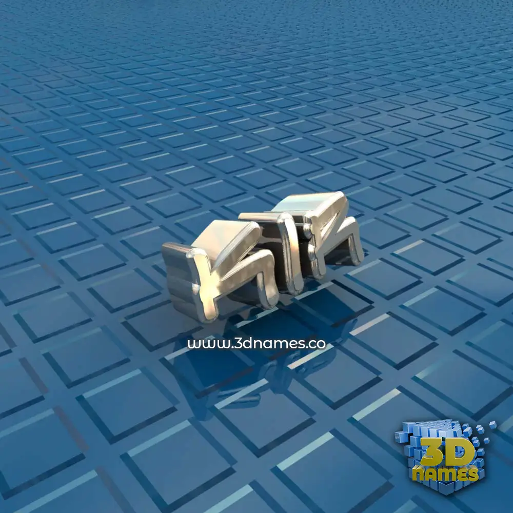 kir in Blue Bling style - 3D name wallpaper