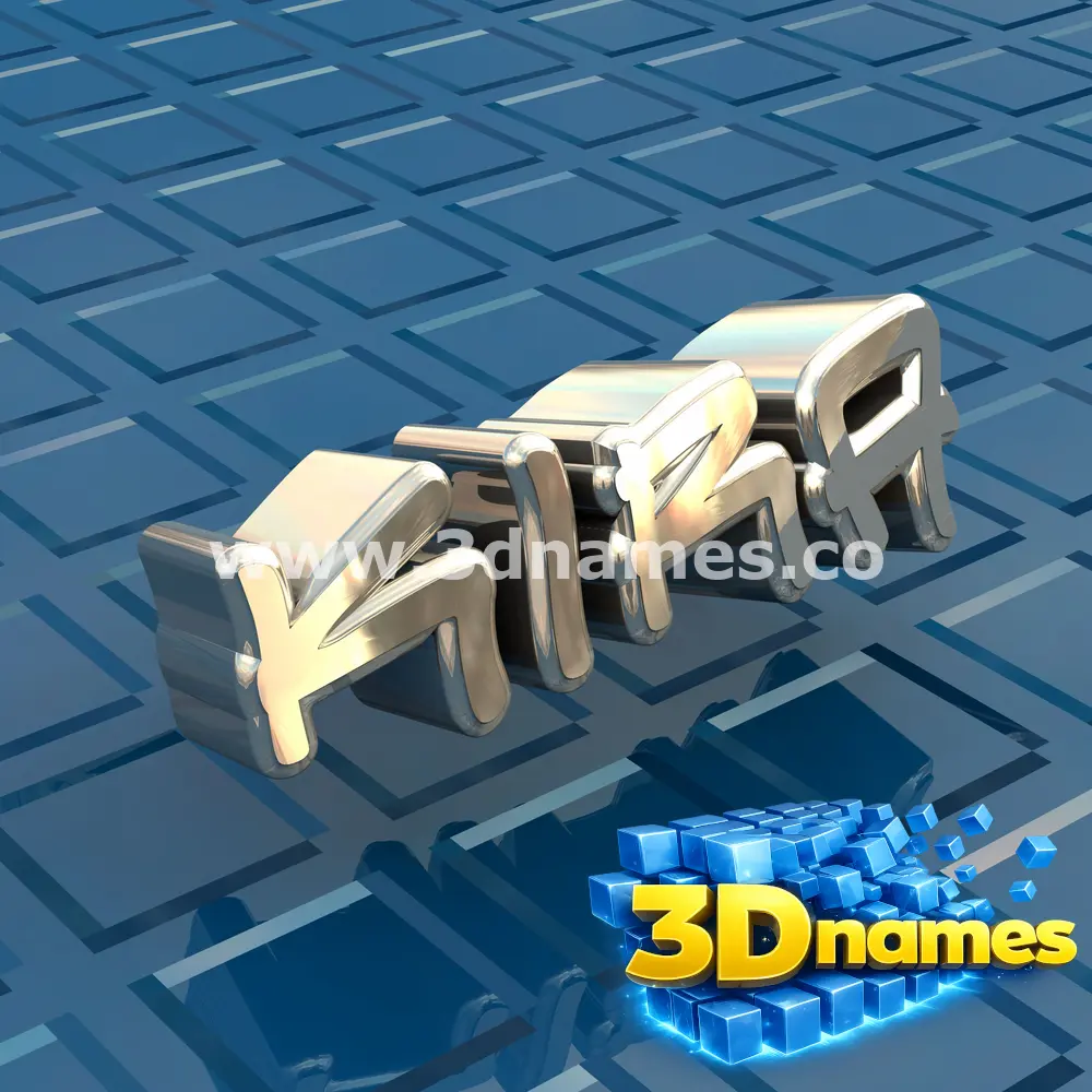 kira in Blue Bling style - 3D name wallpaper