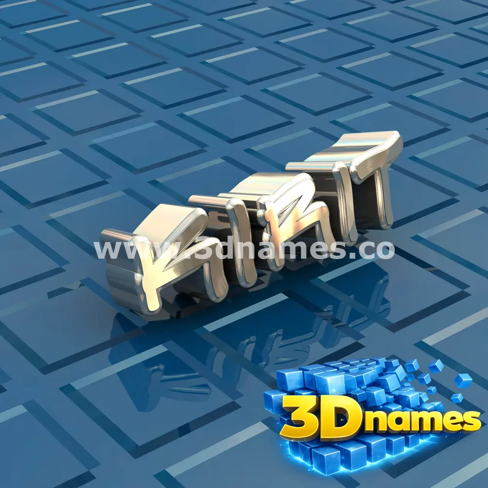 kirit in Blue Bling style - 3D name wallpaper