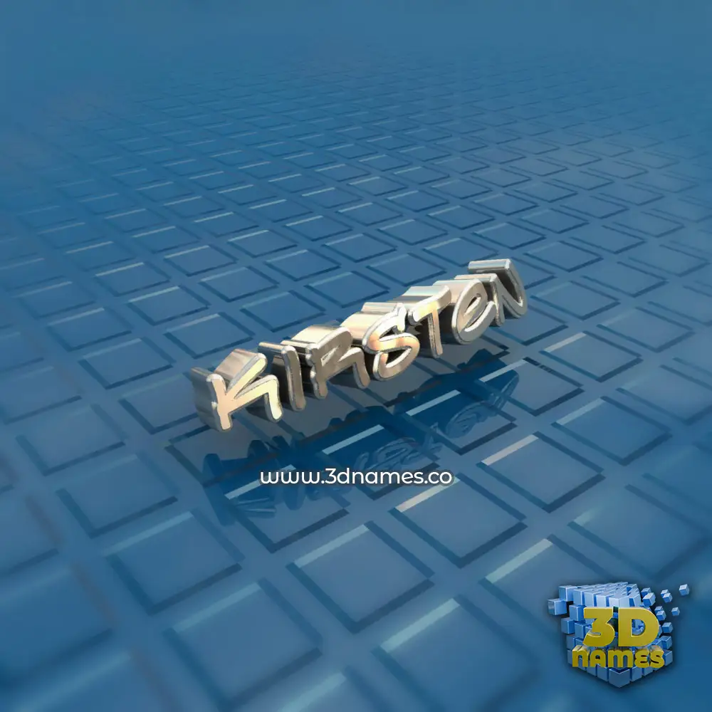 kirsten in Blue Bling style - 3D name wallpaper