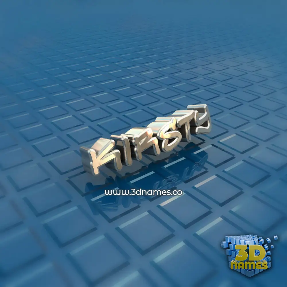kirsty in Blue Bling style - 3D name wallpaper
