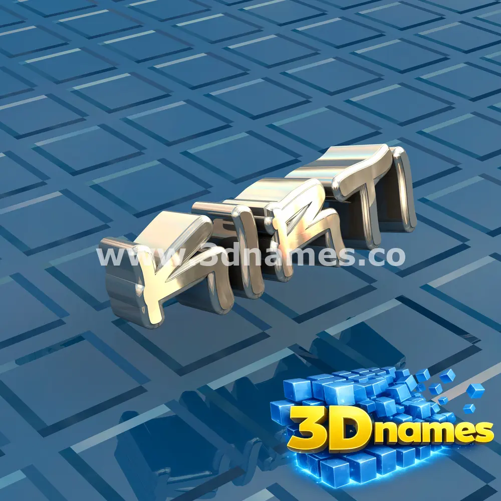 kirti in Blue Bling style - 3D name wallpaper