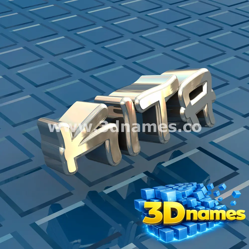 kita in Blue Bling style - 3D name wallpaper