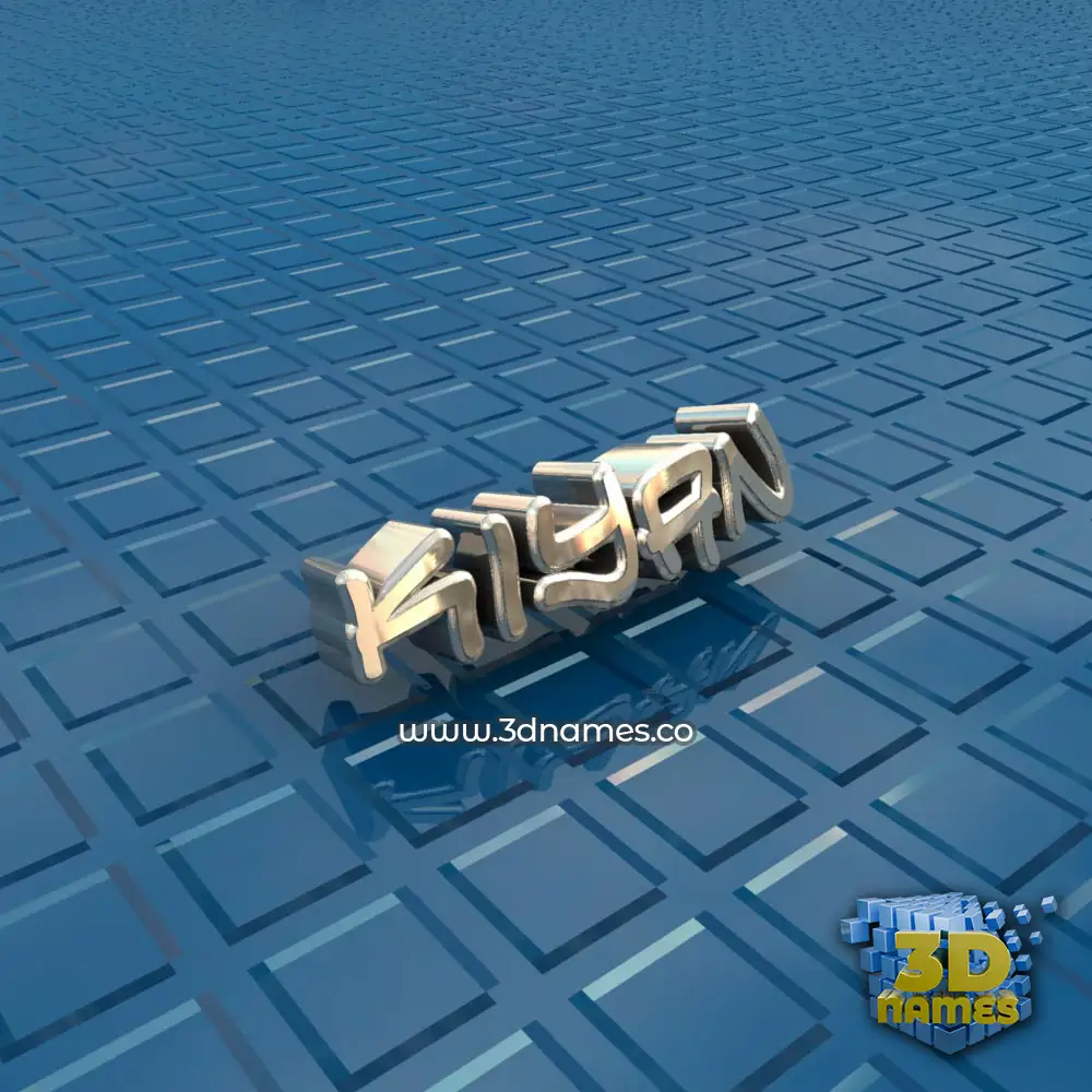 kiyan in Blue Bling style - 3D name wallpaper