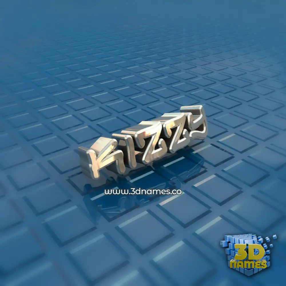 kizzy in Blue Bling style - 3D name wallpaper