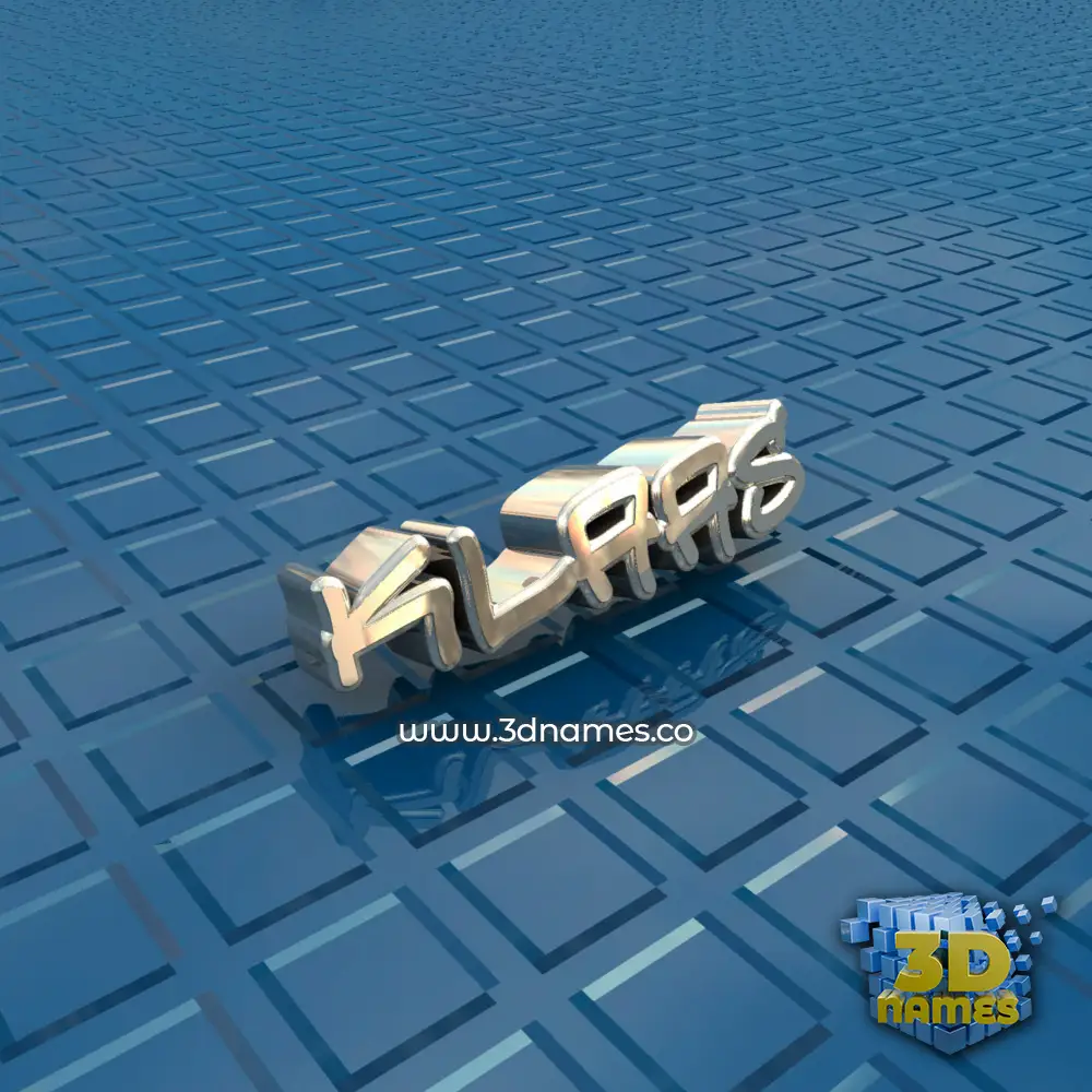 klaas in Blue Bling style - 3D name wallpaper