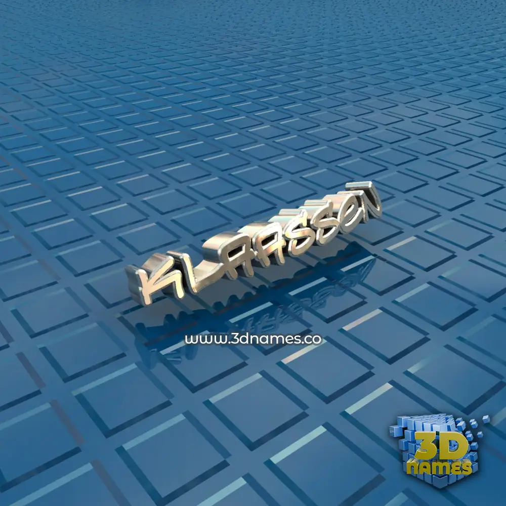 klaassen in Blue Bling style - 3D name wallpaper