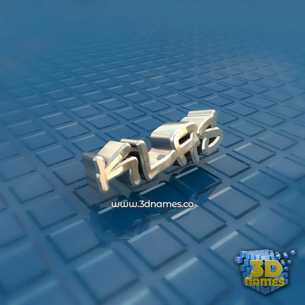 klas in Blue Bling style - 3D name wallpaper