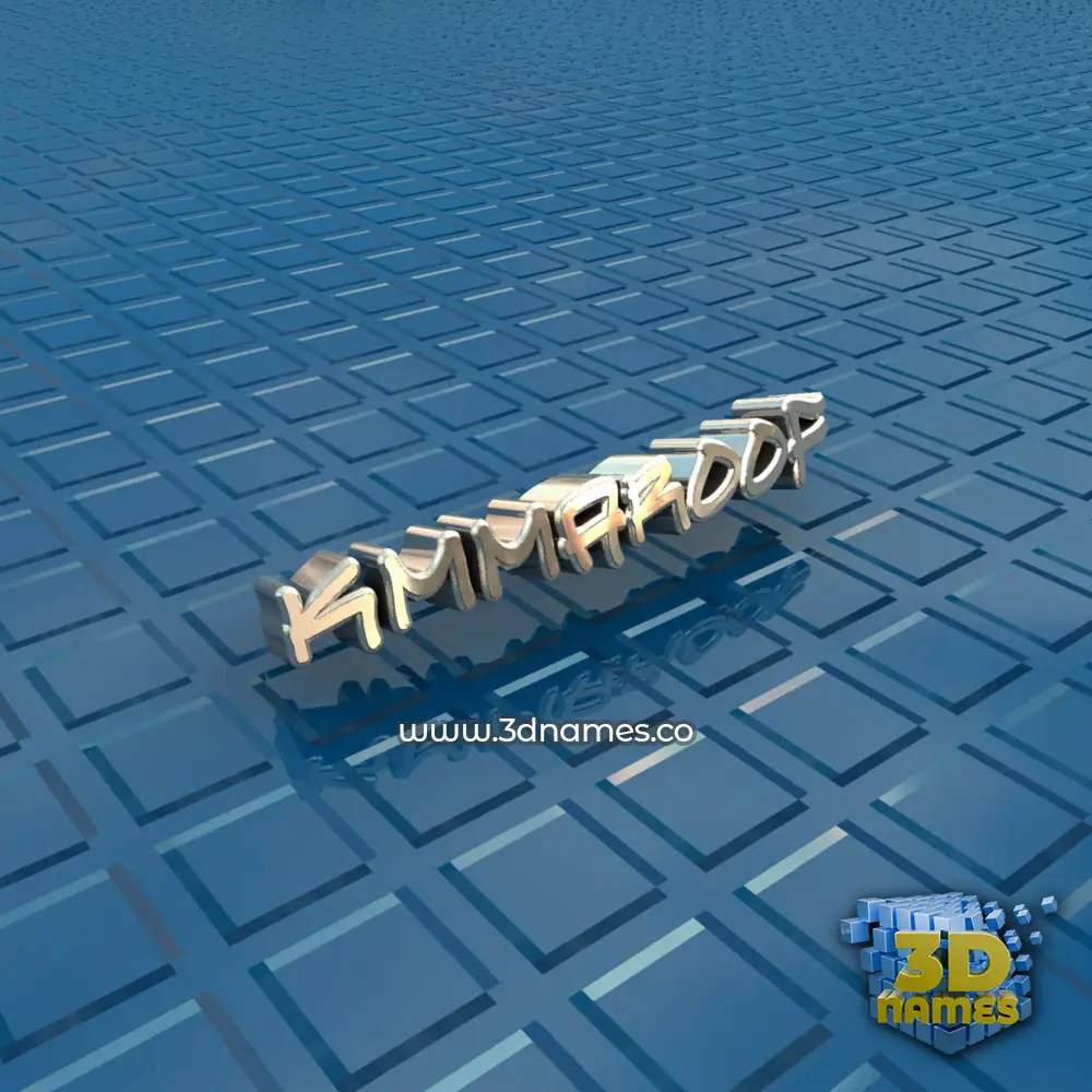 kmmaroof in Blue Bling style - 3D name wallpaper