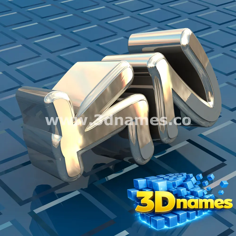 kn in Blue Bling style - 3D name wallpaper
