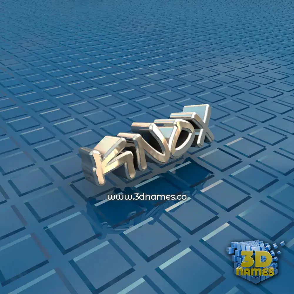 knox in Blue Bling style - 3D name wallpaper