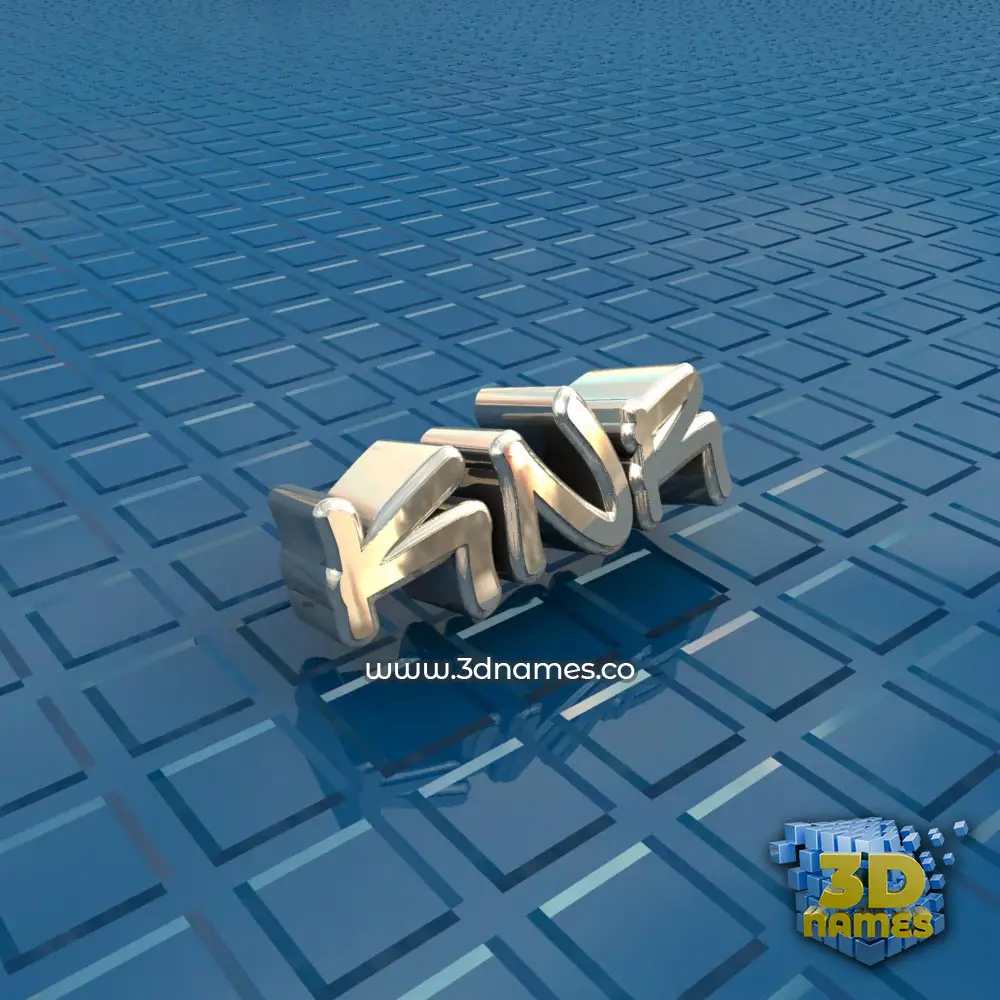 knr in Blue Bling style - 3D name wallpaper
