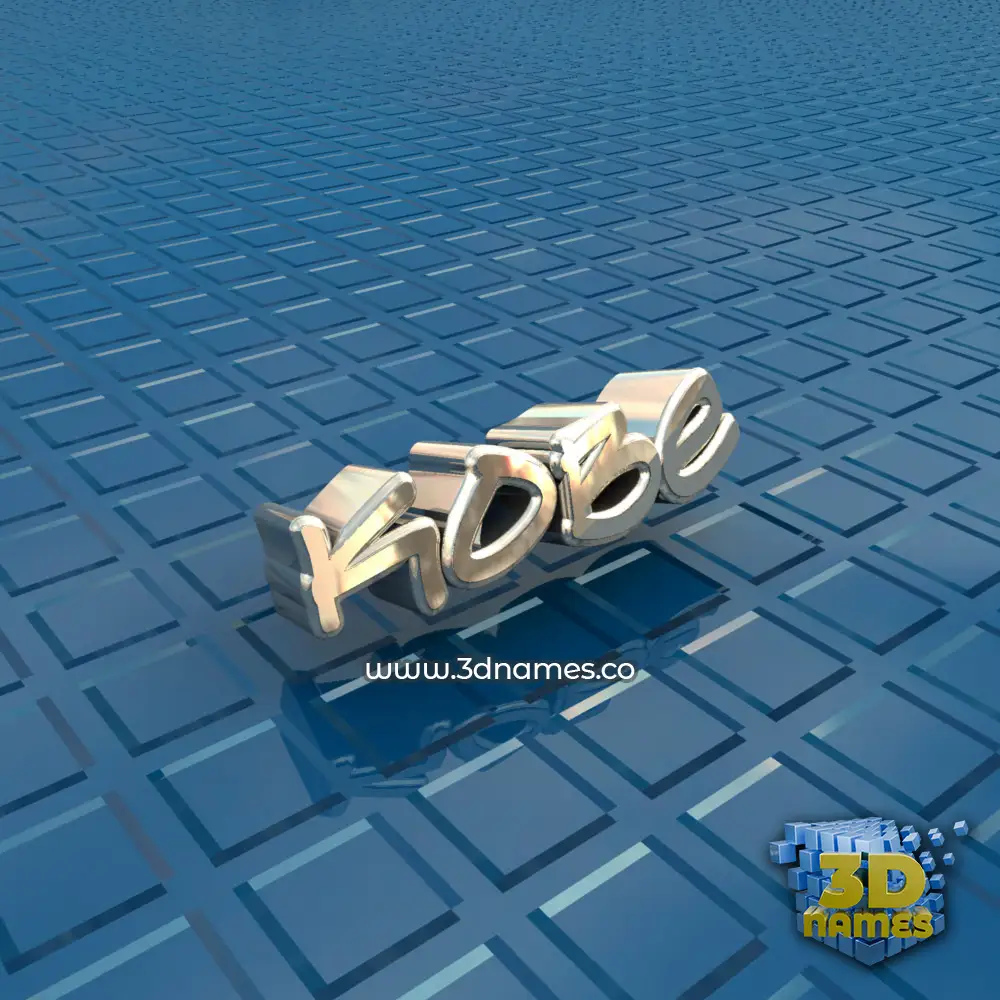kobe in Blue Bling style - 3D name wallpaper