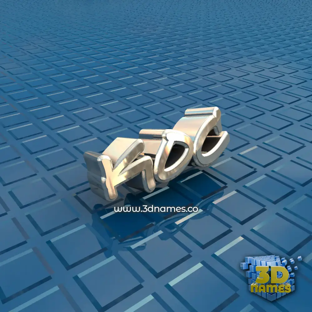 koc in Blue Bling style - 3D name wallpaper
