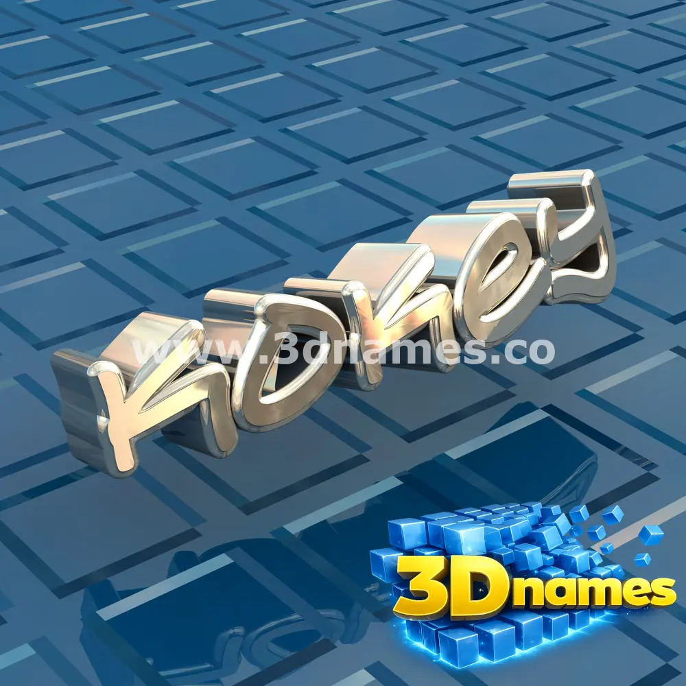 kokey in Blue Bling style - 3D name wallpaper