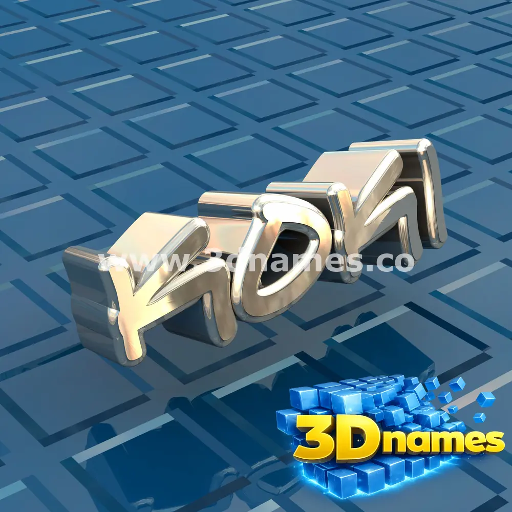 koki in Blue Bling style - 3D name wallpaper