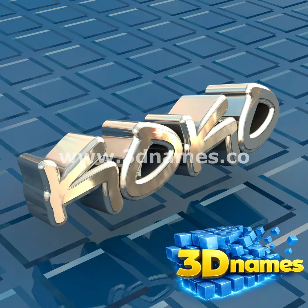 koko in Blue Bling style - 3D name wallpaper