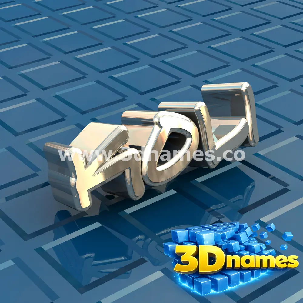 koli in Blue Bling style - 3D name wallpaper