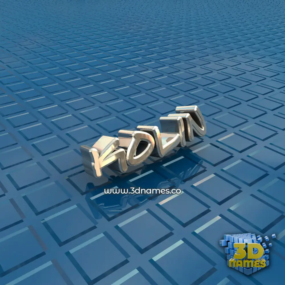 kolin in Blue Bling style - 3D name wallpaper